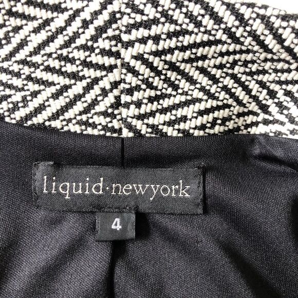 Liquid New York black ivory patterned blazer 4 - Picture 5 of 8